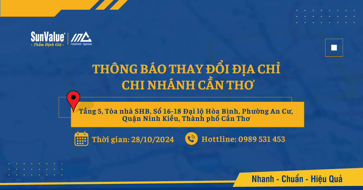 THÔNG BÁO THAY ĐỔI ĐỊA CHỈ CHI NHÁNH CẦN THƠ