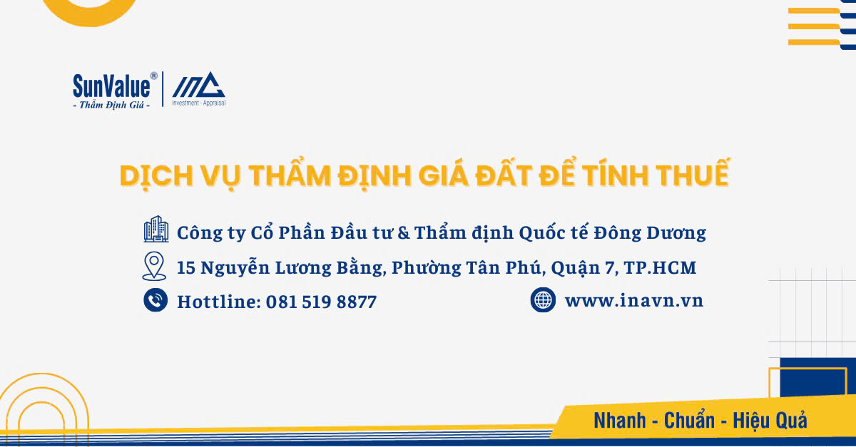 Dịch vụ thẩm định giá đất của Đầu tư & Thẩm định Quốc tế Đông Dương (SunValue)