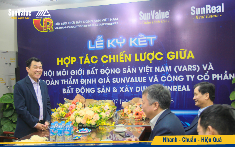 Đại diện lãnh đạo SunValue - TS. Trương Thái Sơn chia sẻ tại sự kiện