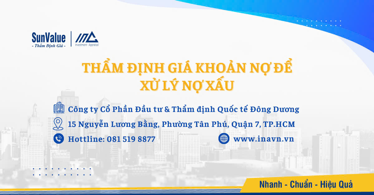 Thẩm định giá khoản nợ để xử lý nợ xấu